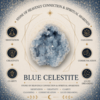 Blue Celestite Egg & Stand