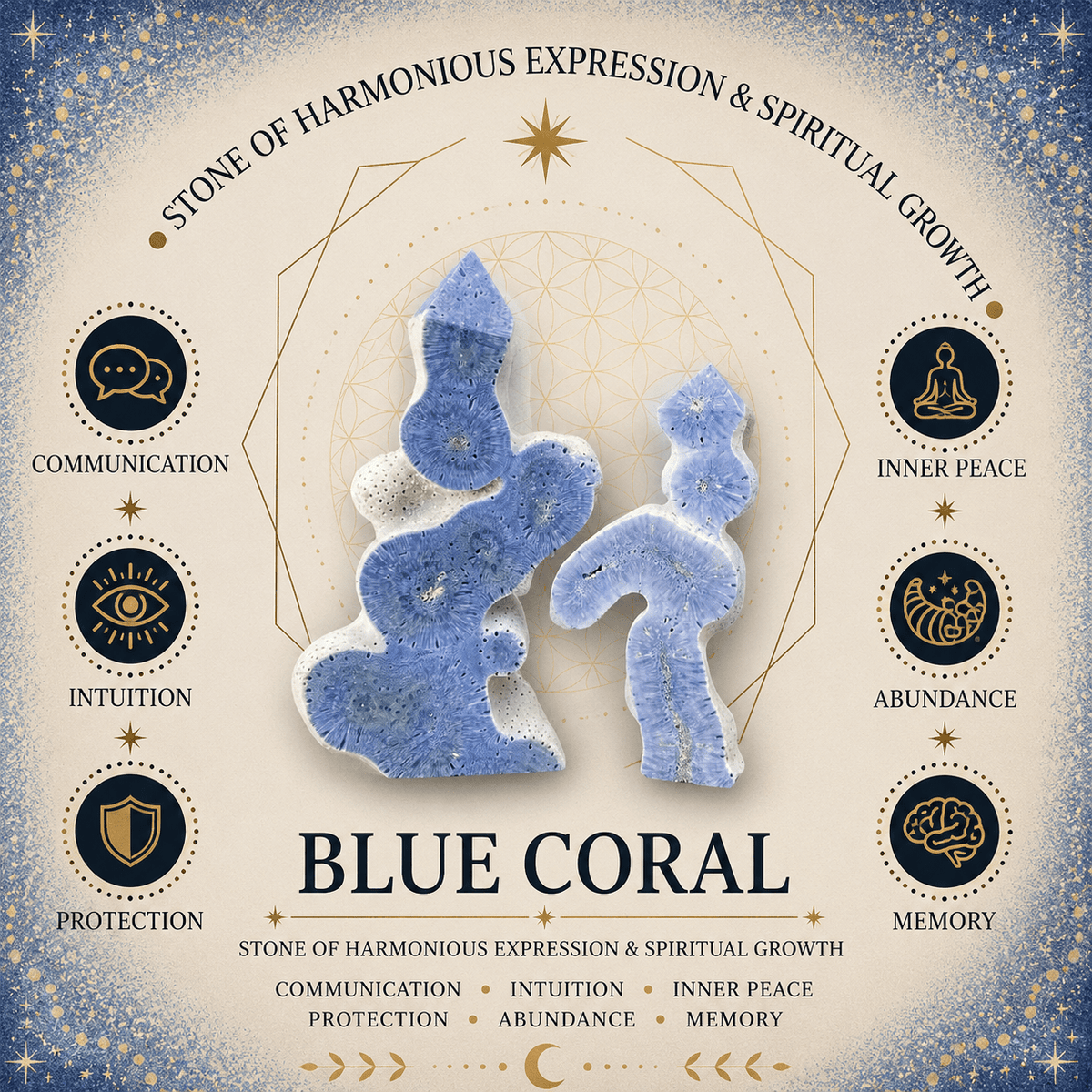 130g Blue Coral Tower