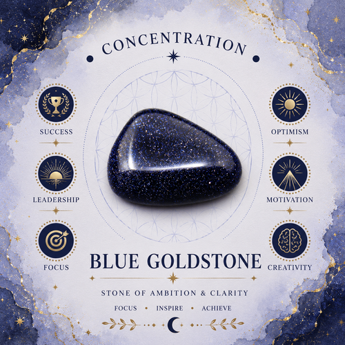 19cm Blue Goldstone Garden Stick