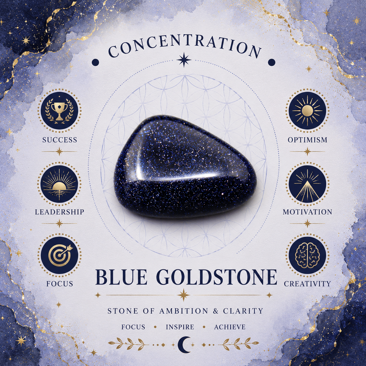 Blue Goldstone Spider Keyring