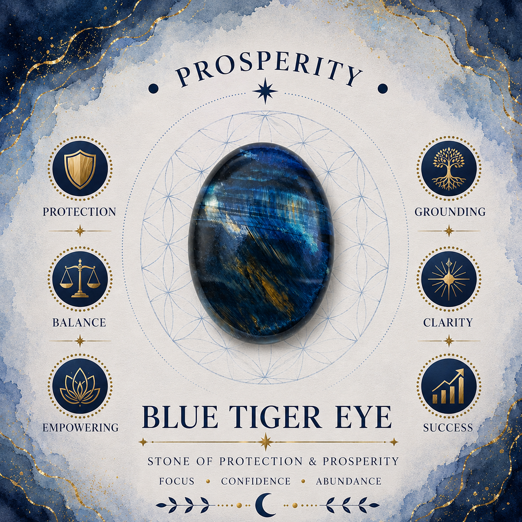 Blue Tiger Eye 2cm Gemstone Heart