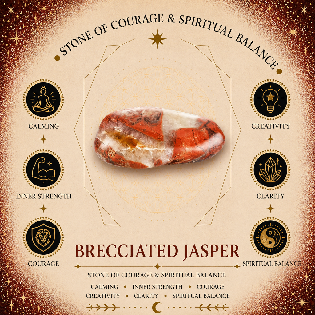 Brecciated Jasper 1.5cm Gemstone Star