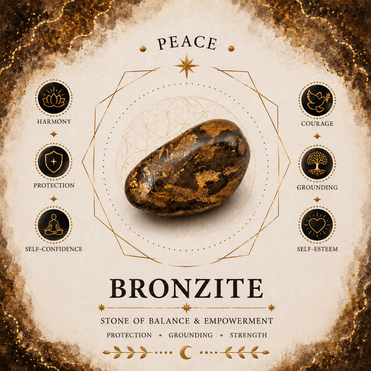100g Bronzite Gemstone Chips