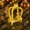 15cm Fairy Garden Bed with Pink Flowers