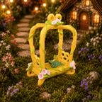 15cm Fairy Garden Bed with Pink Flowers