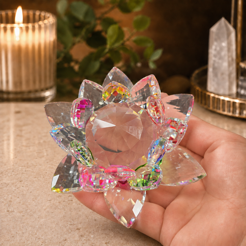 12cm AB Glass Lotus