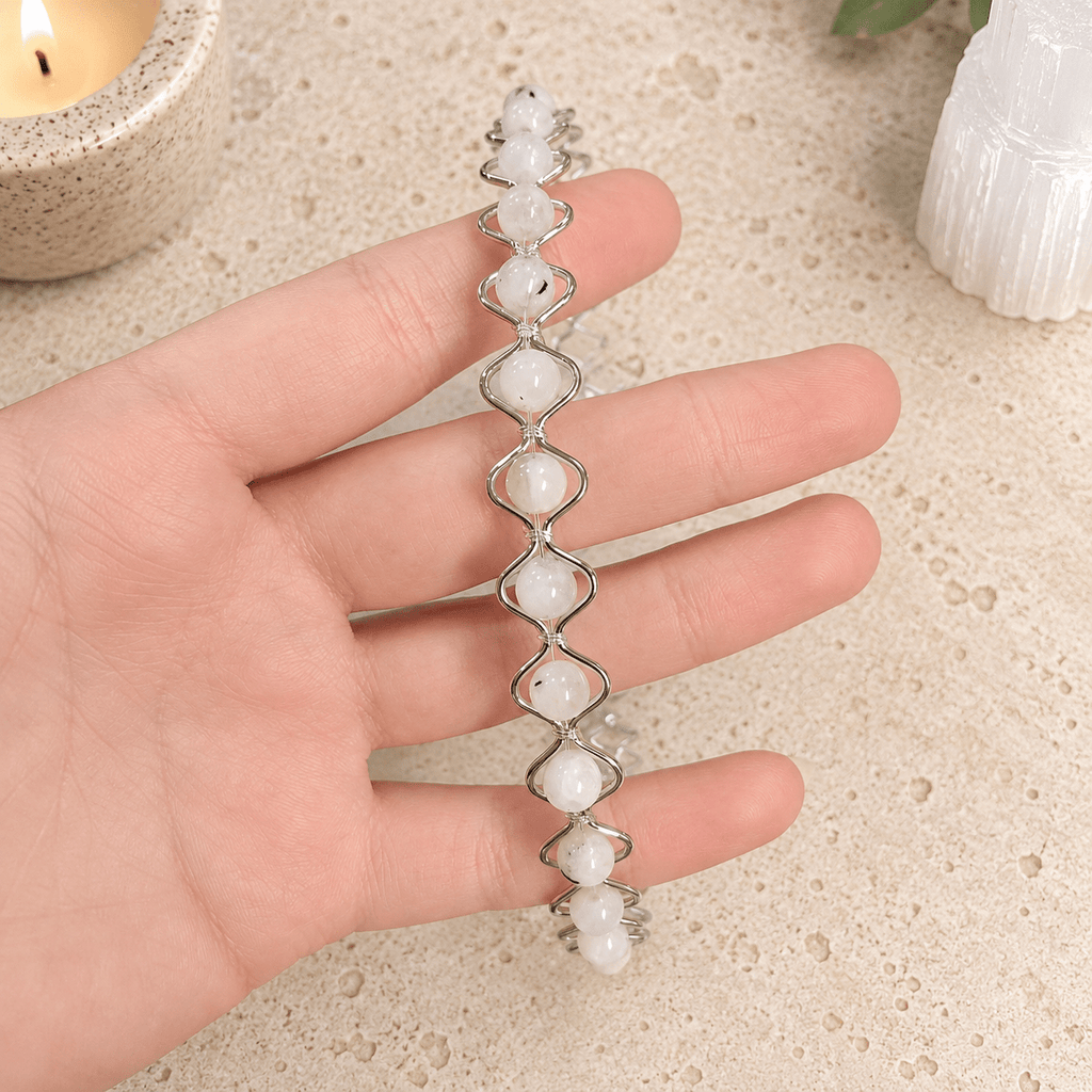 Rainbow Moonstone Gemstone Headband