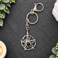 Black Obsidian Spider Keyring