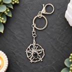 Black Obsidian Spider Keyring