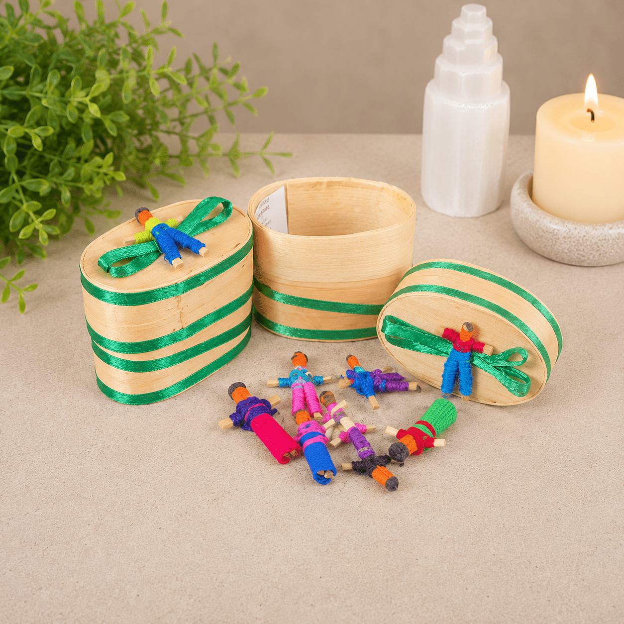Guatemalan Worry Dolls - Dark Green