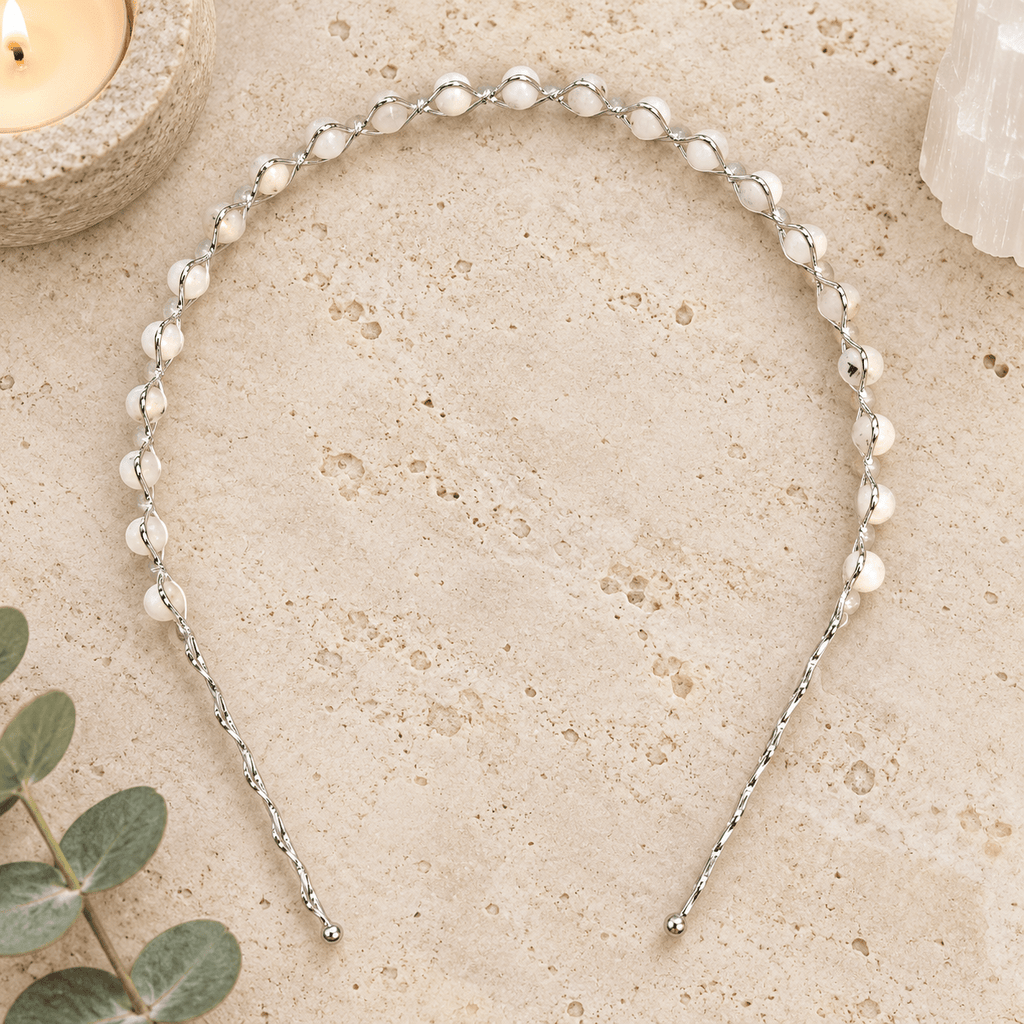 Rainbow Moonstone Gemstone Headband