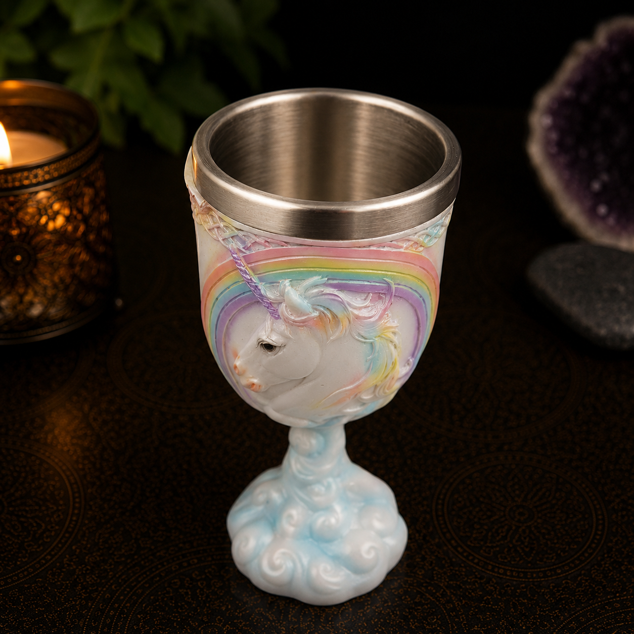 Flying Unicorn Stainless Steel Goblet