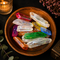 100g Aura Coated Quartz Pieces - Mixed