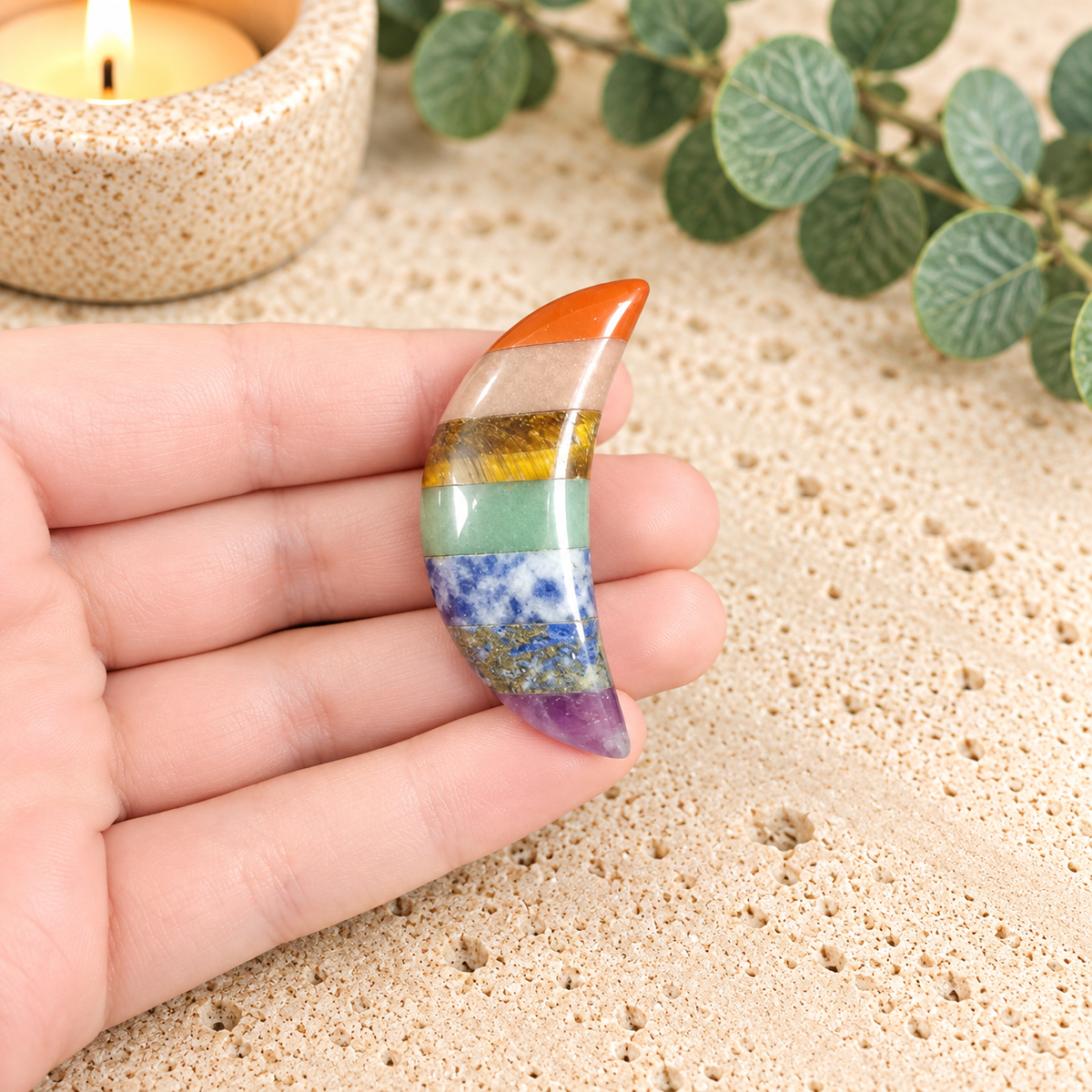 5cm Chakra Gemstone Moon