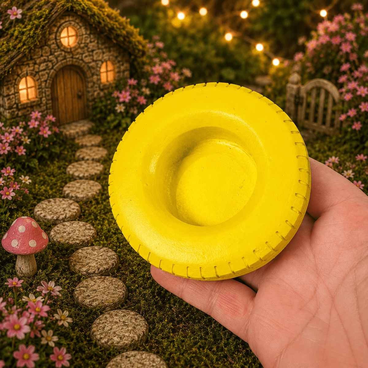 10cm Large Yellow Tyre