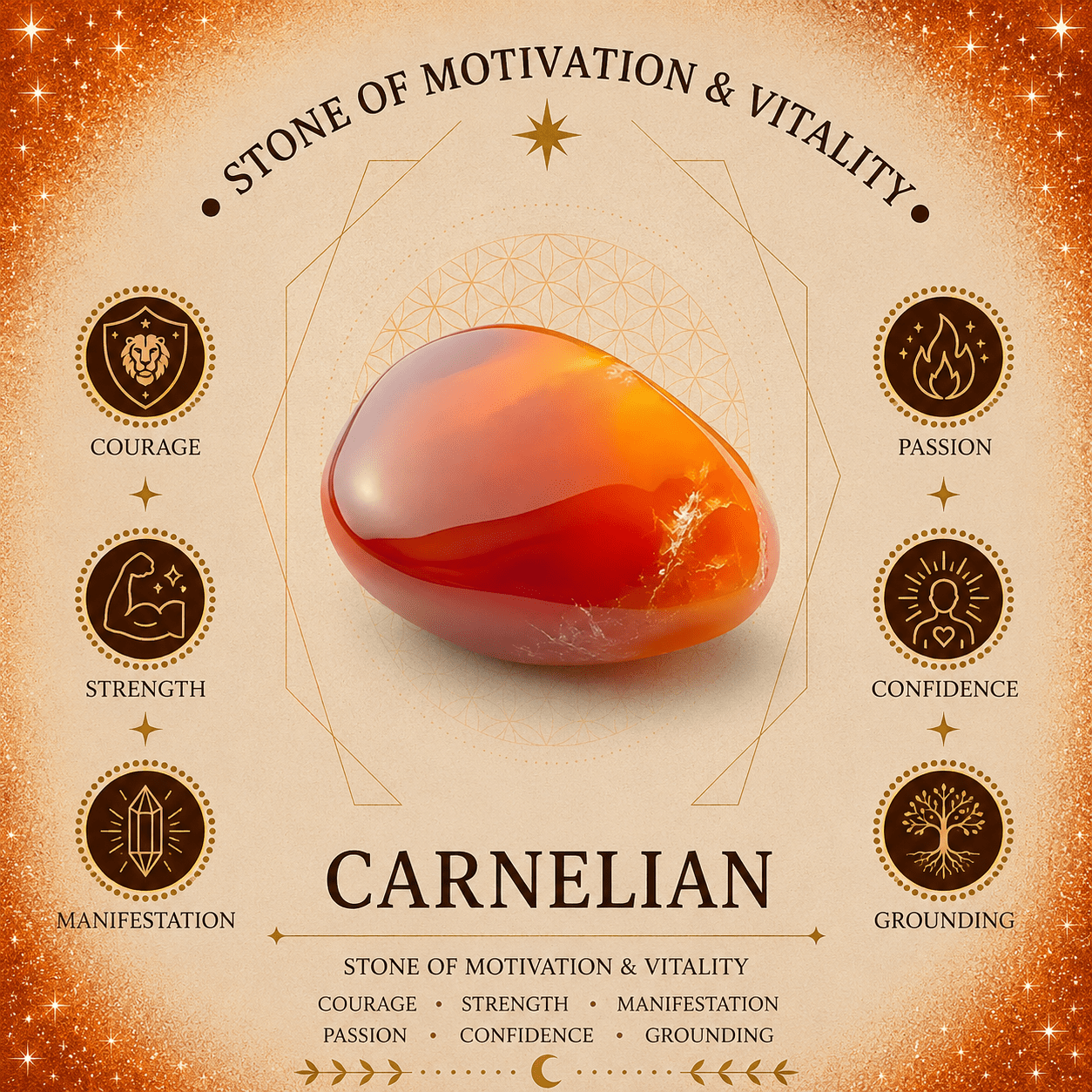 Carnelian Yes/No Decision Coin