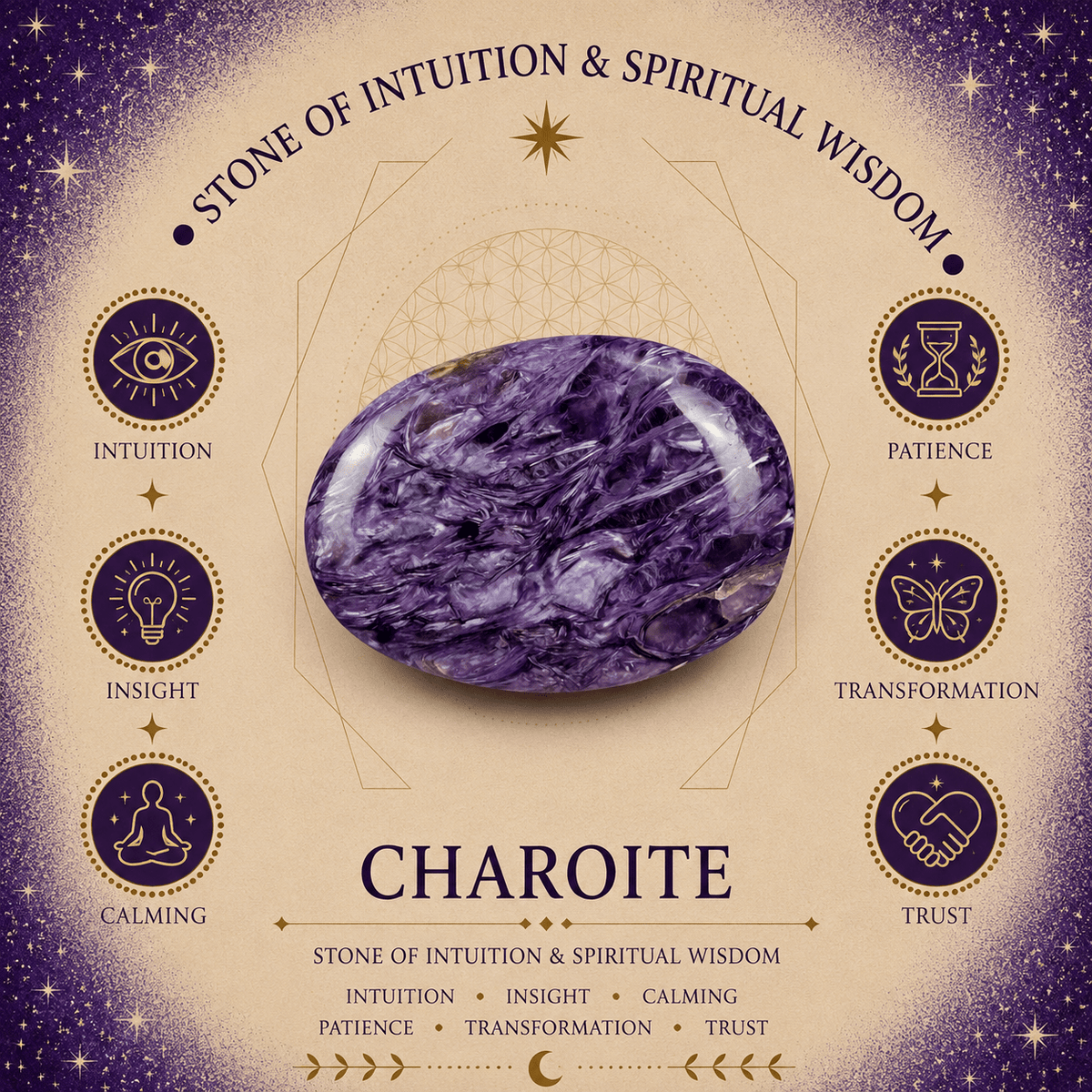 Charoite Gemstone Chip Bracelet