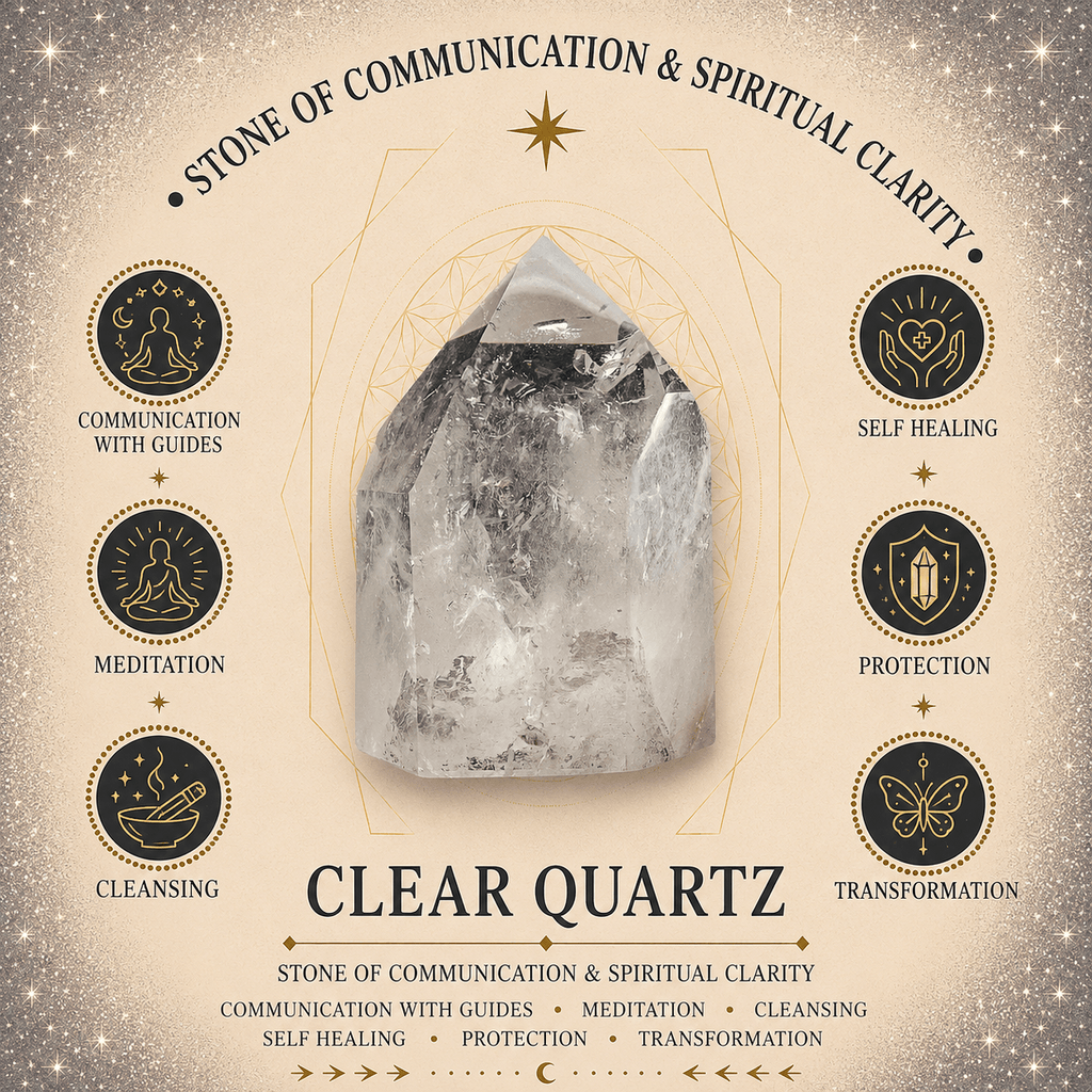 Clear Quartz Yes/No Decision Coin