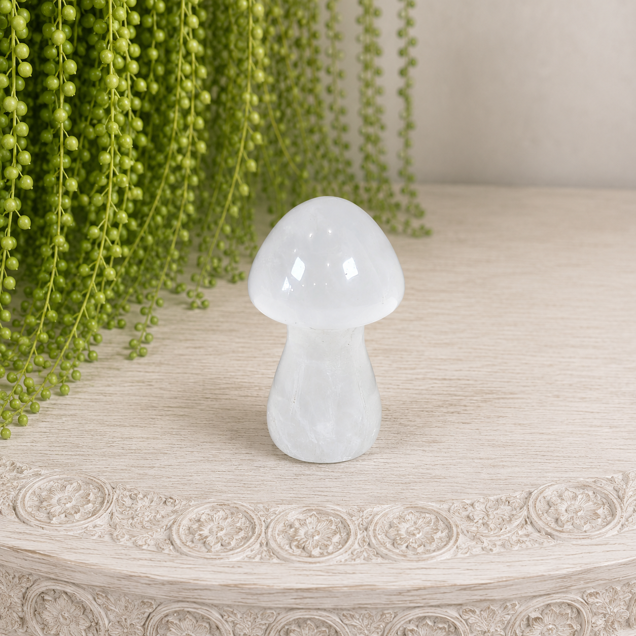 4cm Gemstone Mushroom - Clear Quartz