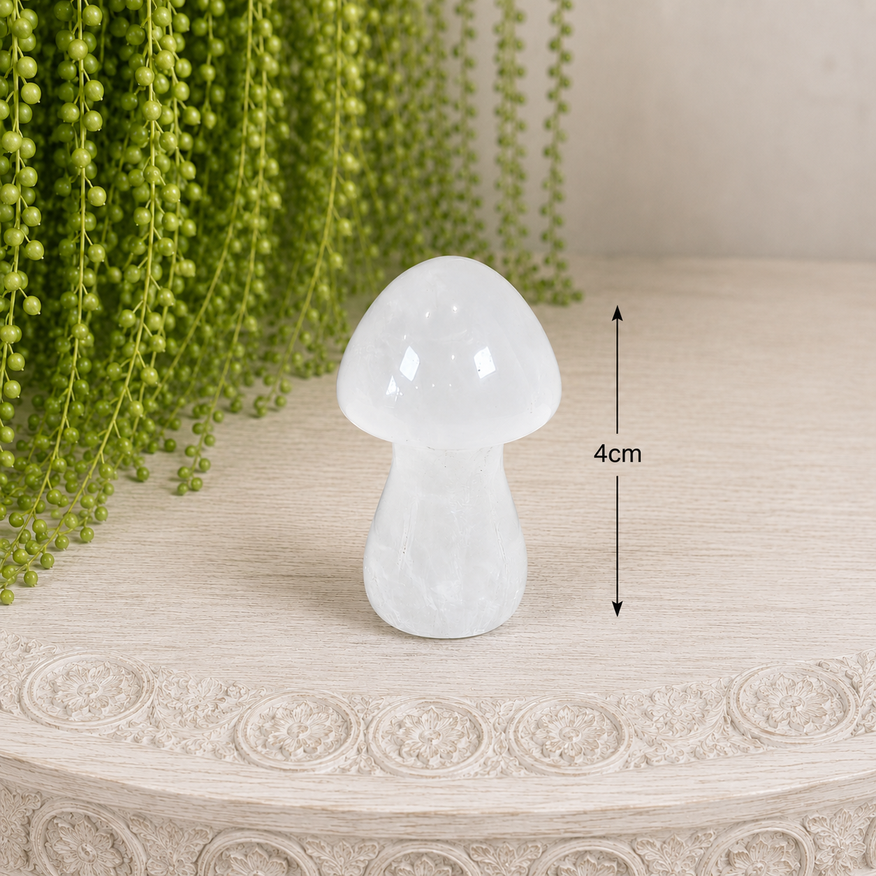 4cm Gemstone Mushroom - Clear Quartz