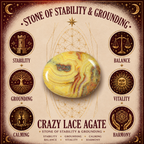 Crazy Lace Agate 1.5cm Gemstone Moon