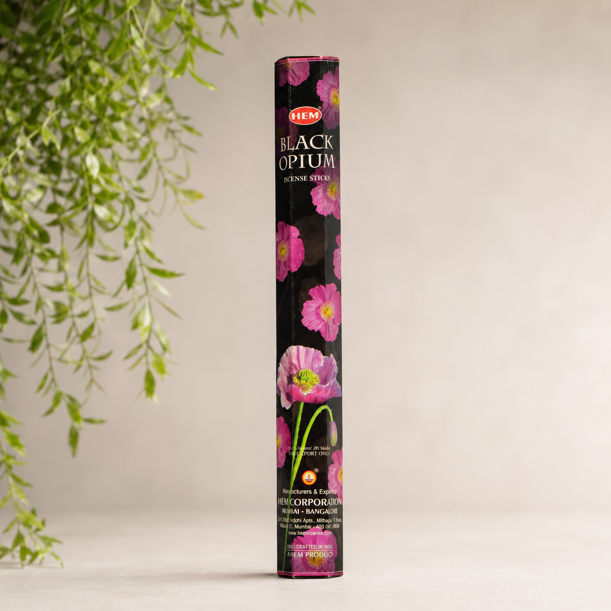 Black Opium Hem Incense Sticks - 20 sticks