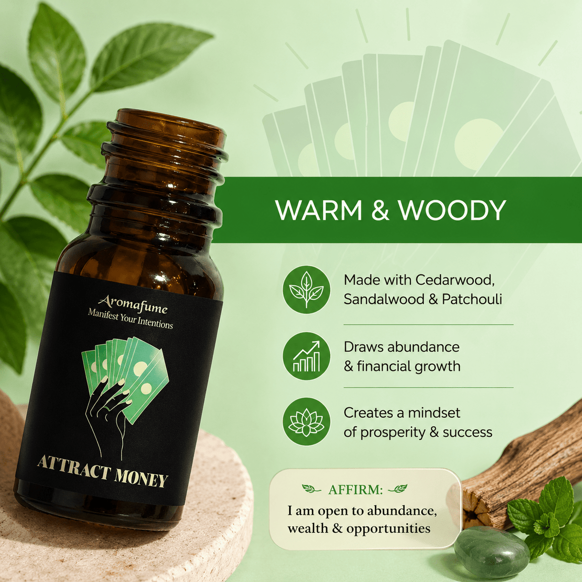 Attract Money Herbal Manifestation Oil 10ml