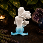 Light Blue Mermaid Sphere Stand