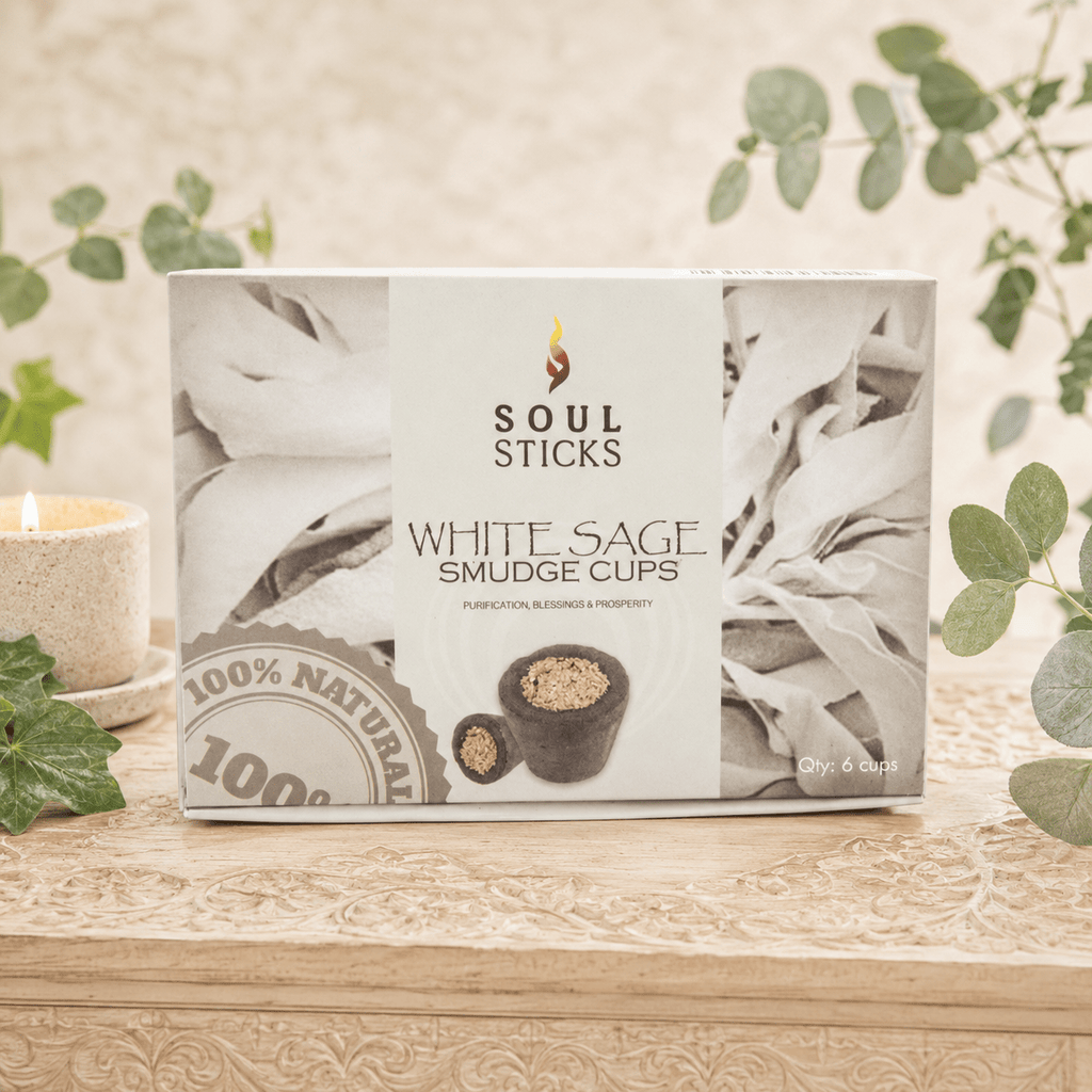White Sage Incense Cups - Set of 6