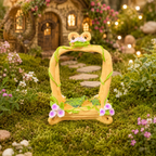 15cm Fairy Garden Bed with Purple Flowers