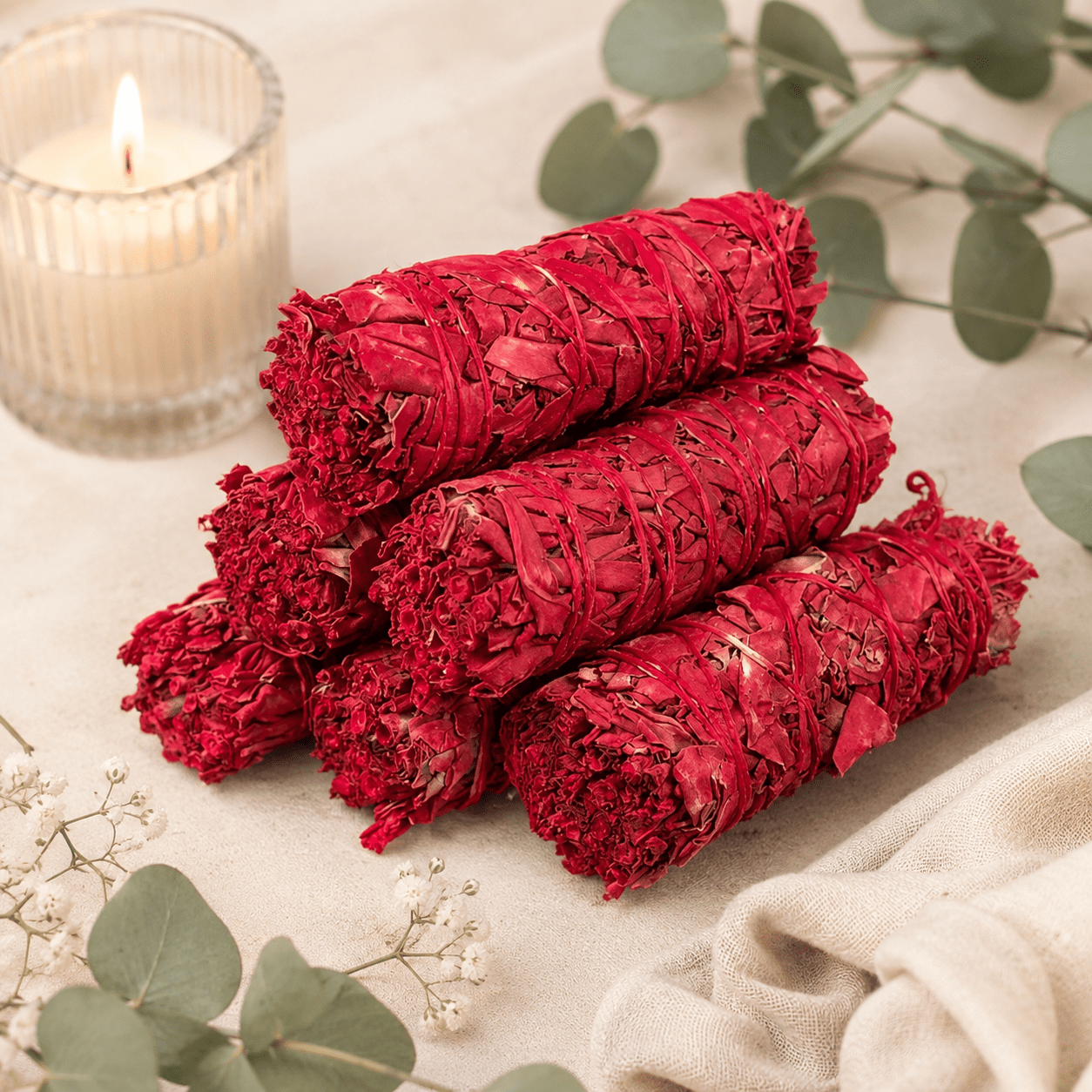 10cm Californian White Sage Dragons Blood Smudge Stick