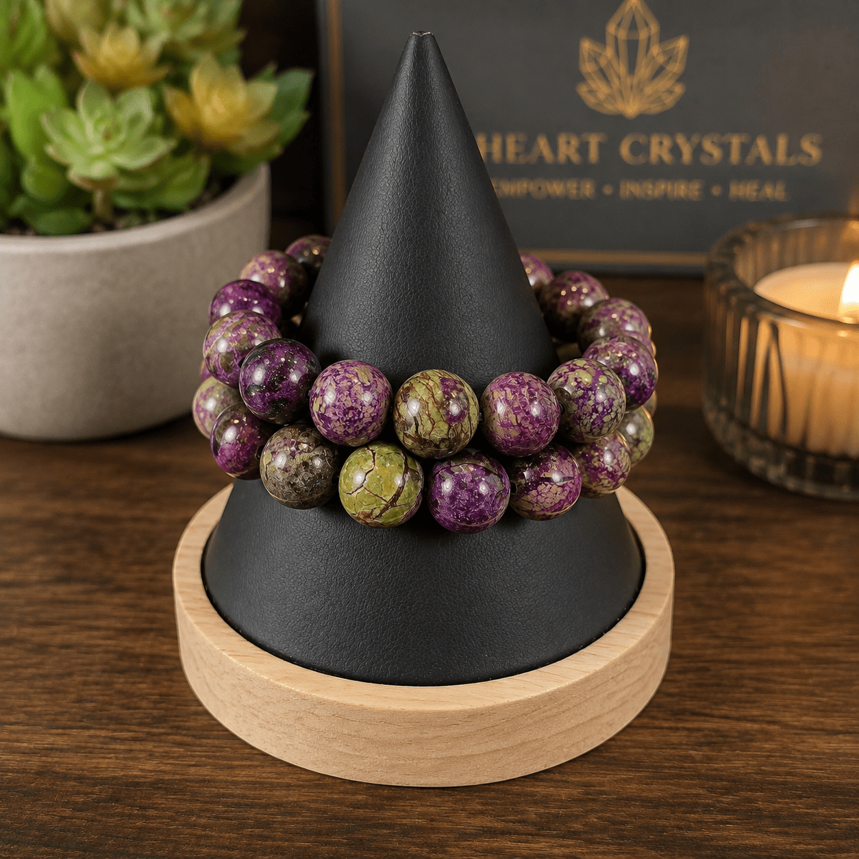 12mm Atlantisite Gemstone Bracelet