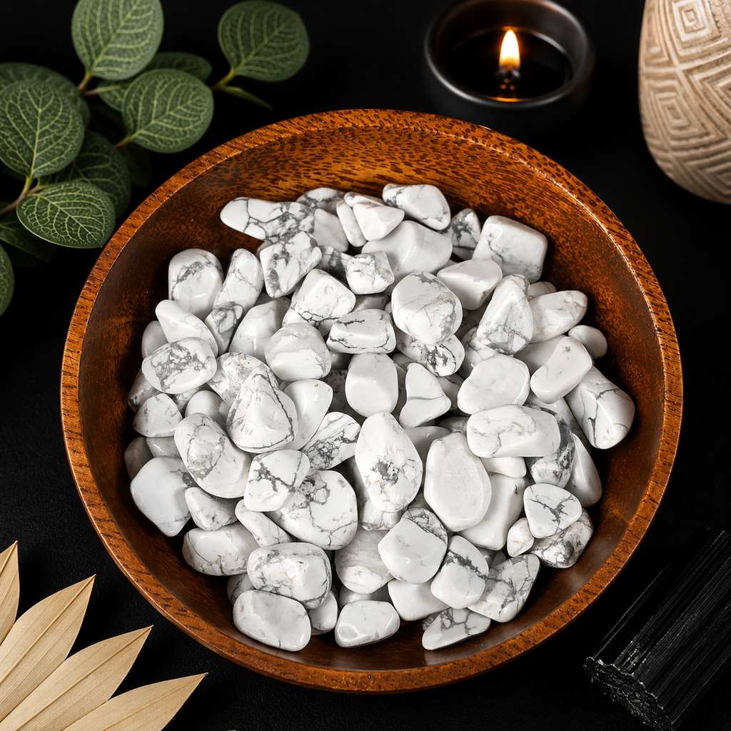 Gemstone Chunks 100g - White Howlite