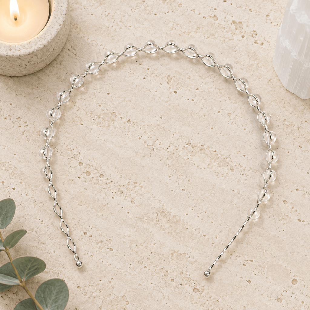 Clear Quartz Gemstone Headband