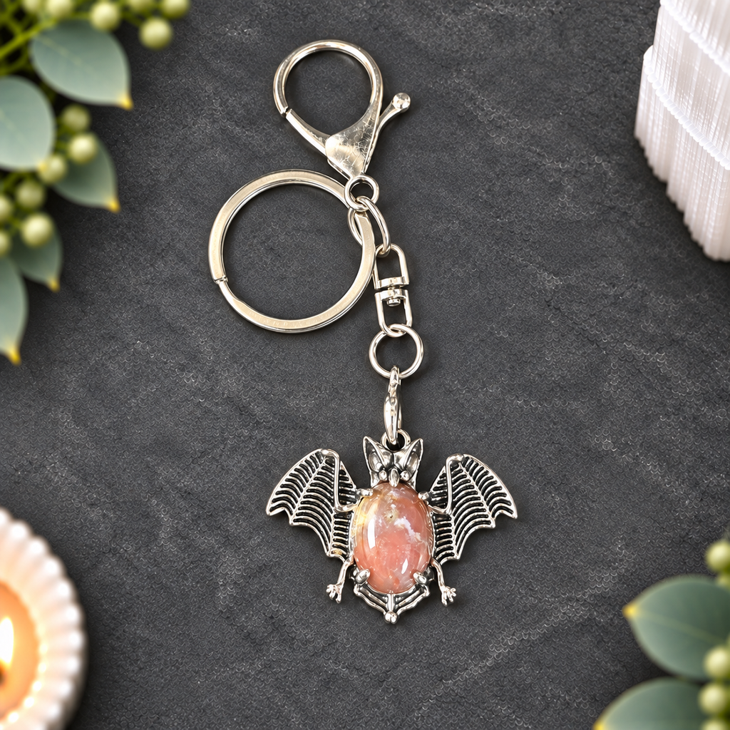 Ocean Jasper Bat Keyring
