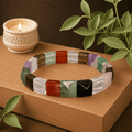 Mixed Pyramid Cut Gemstone Bracelet