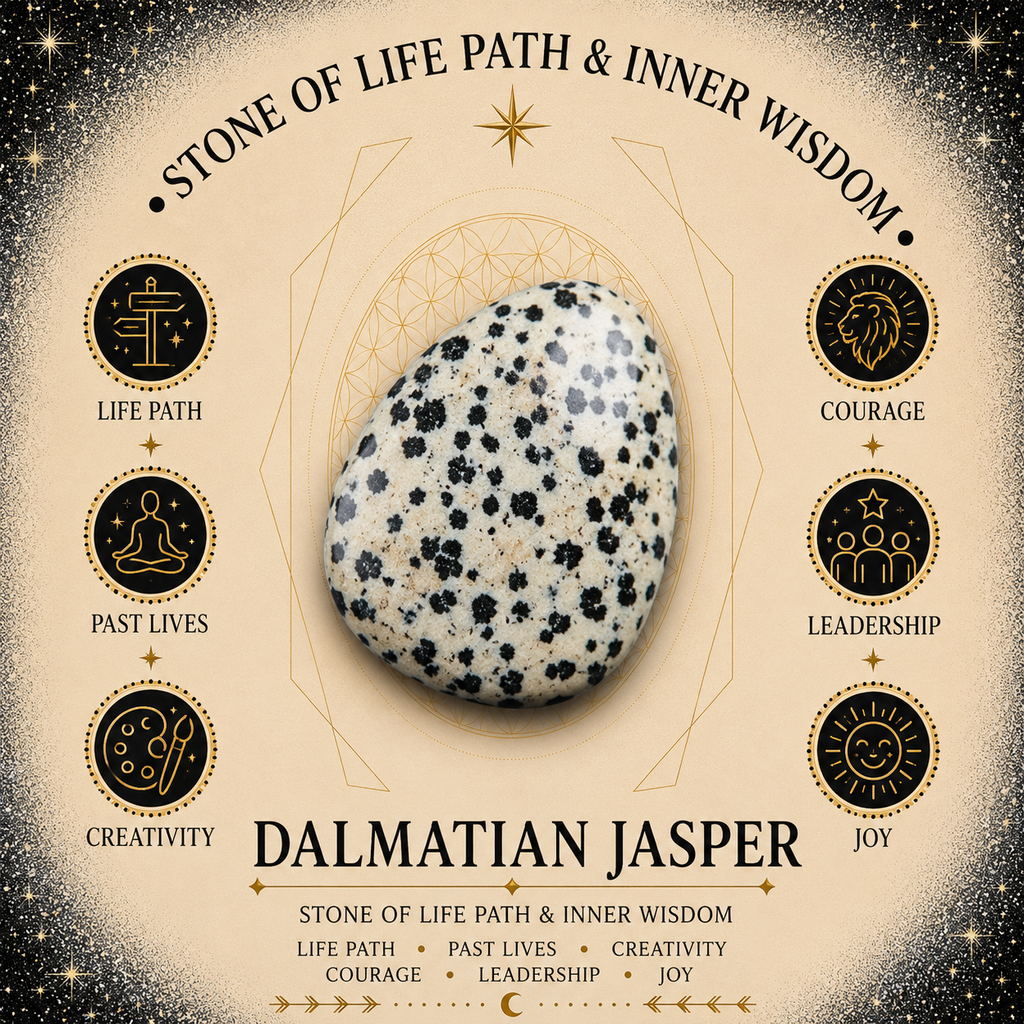 Gold Cross on Dalmatian Jasper Palm