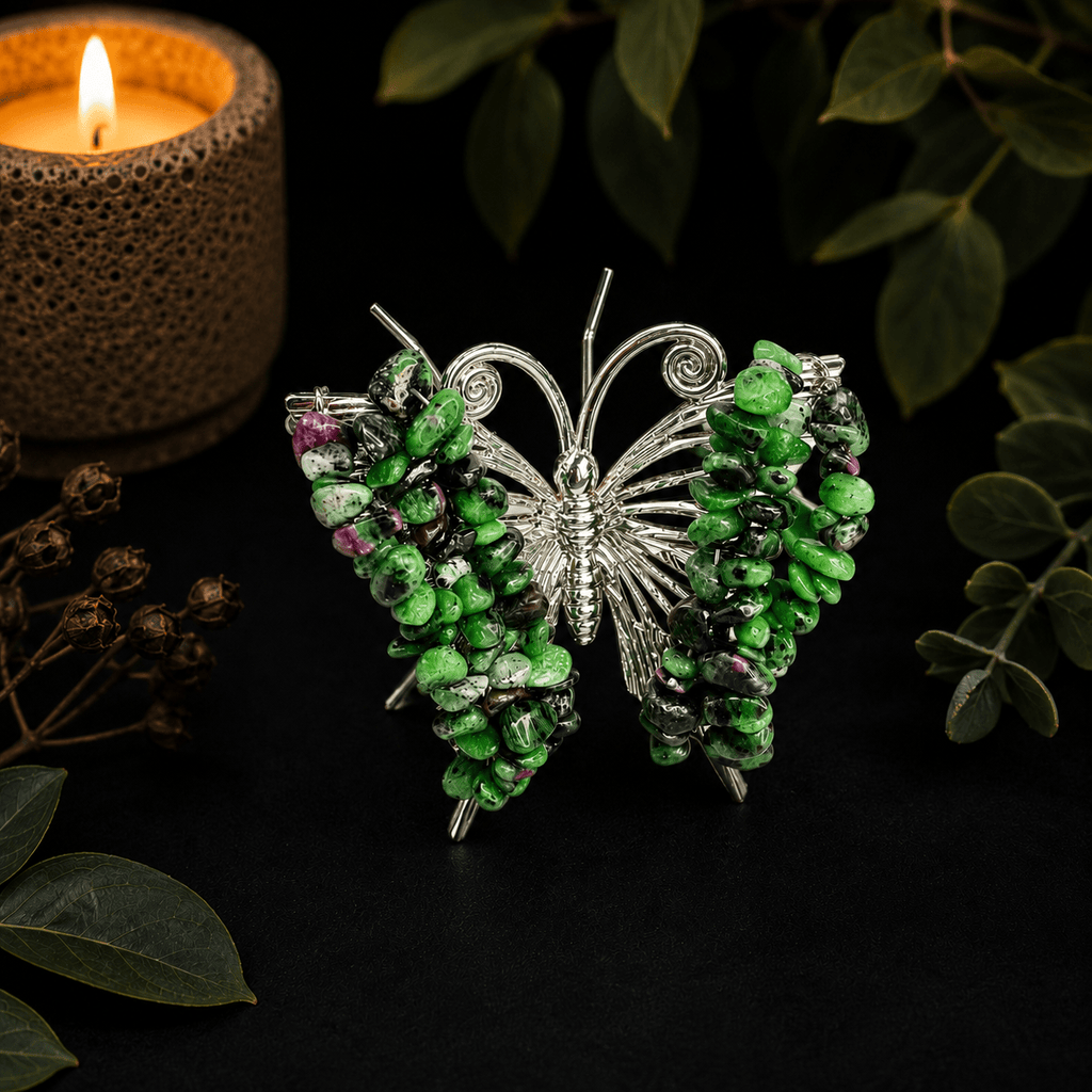 Ruby in Zoisite Gemstone Butterfly