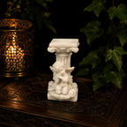 White Cherub Sphere Stand