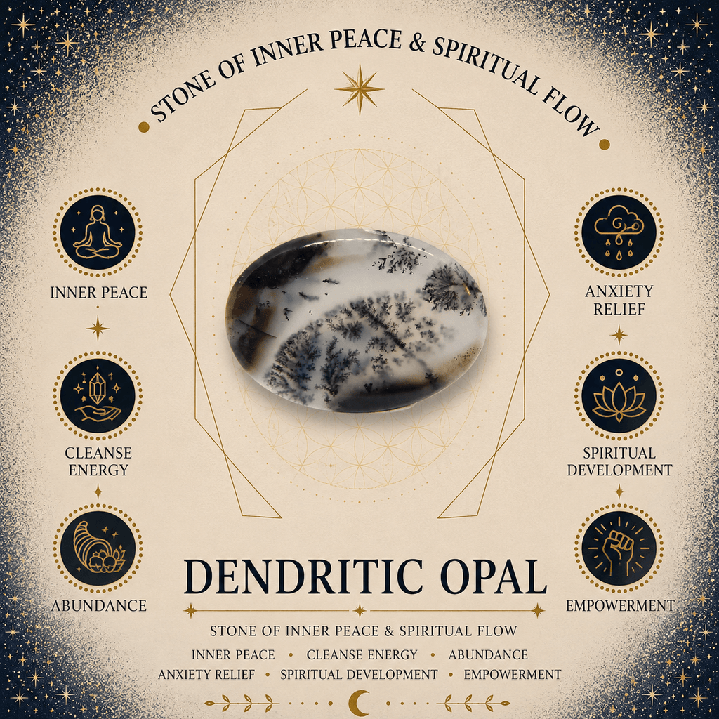10mm Dendritic Opal Gemstone Bracelet