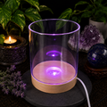 COLOURED Light 10cm LED USB Sphere Stand with Glass Holder