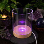 COLOURED Light 10cm LED USB Sphere Stand with Glass Holder
