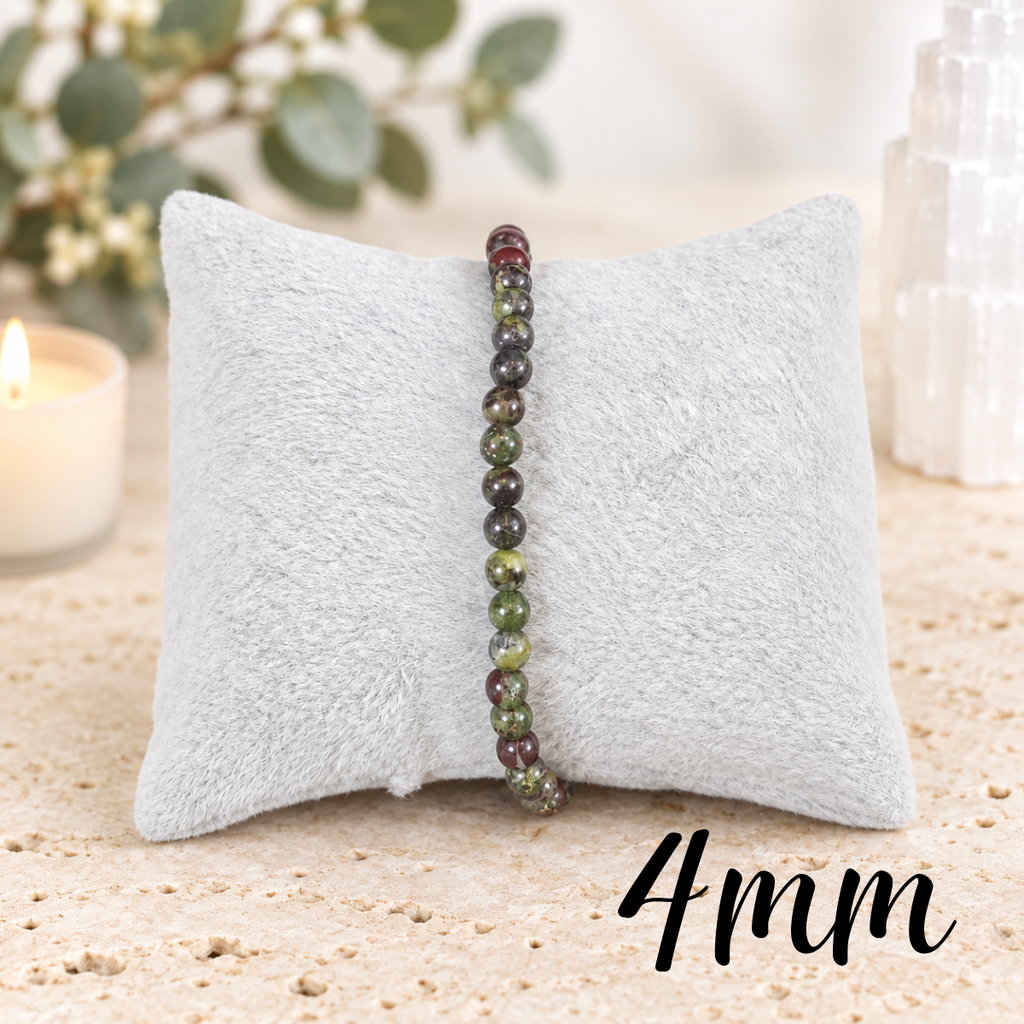 4mm Dragonblood Jasper Gemstone Bracelet