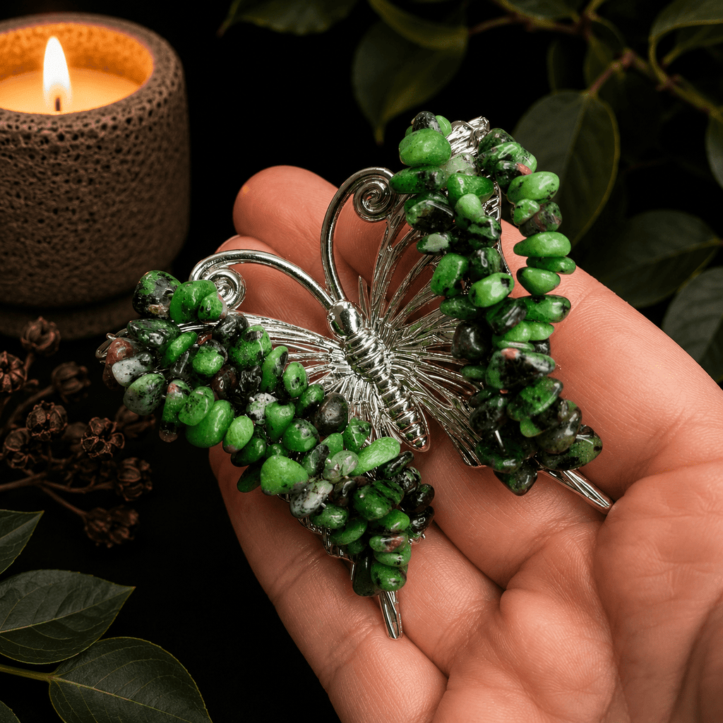 Ruby in Zoisite Gemstone Butterfly