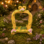 15cm Fairy Garden Bed with Pink Flowers