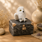 Snowy Owl Treasure Chest Trinket Box