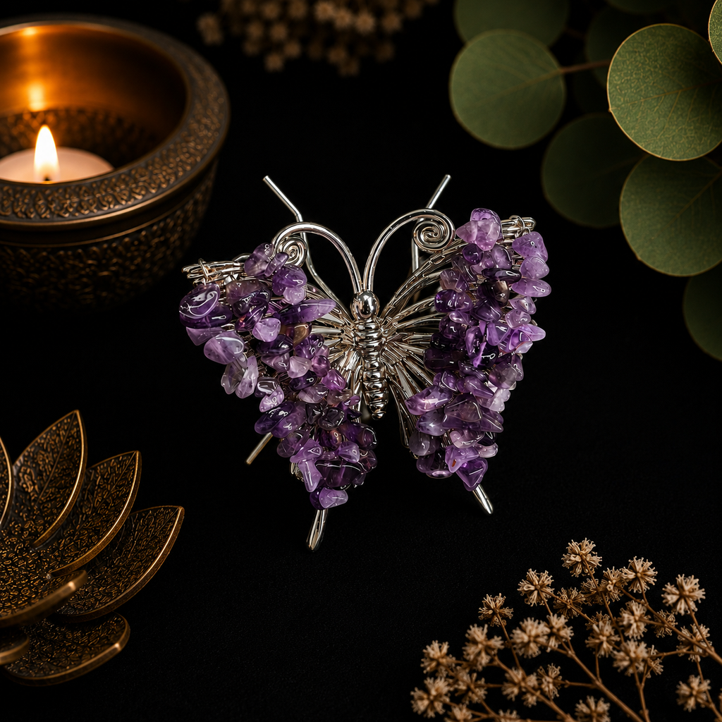Gemstone Butterfly - Amethyst