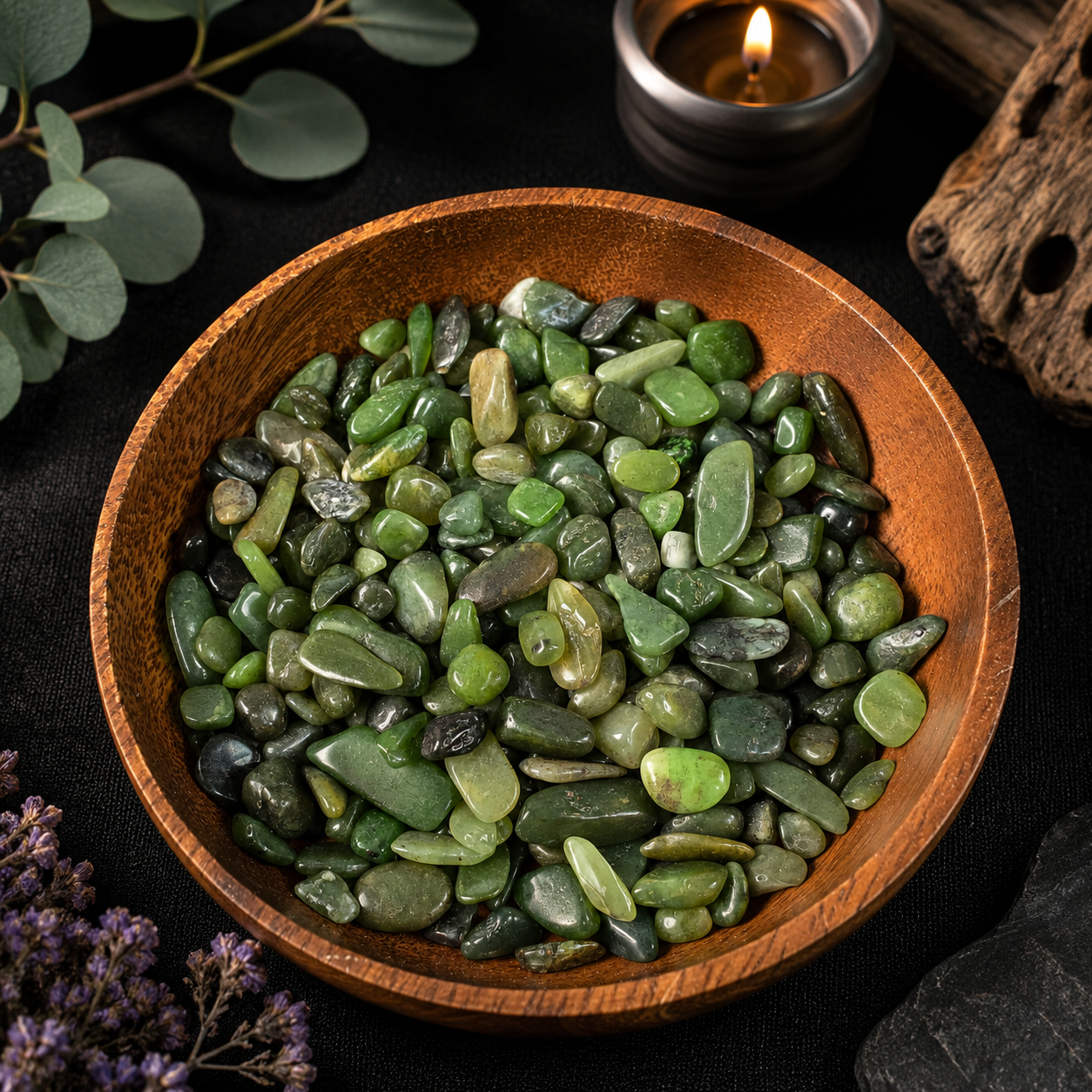 Gemstone Chips 100g - Nephrite Jade