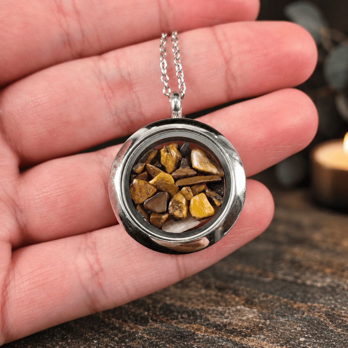 50cm Tiger Eye Chip Necklace
