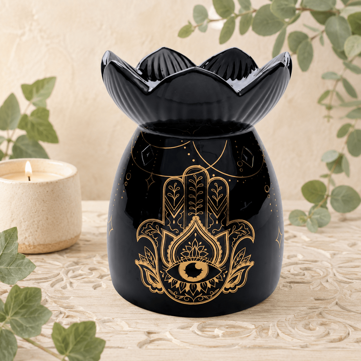 14cm Hamsa Ceramic Oil Burner